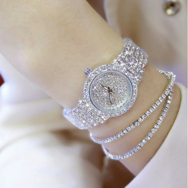 Luxury Women Diamond Famous Brand Elegant Dress Quartz Watches Ladies Rhinestone Wristwatch Relogios Femininos ZDJ04 C19010301