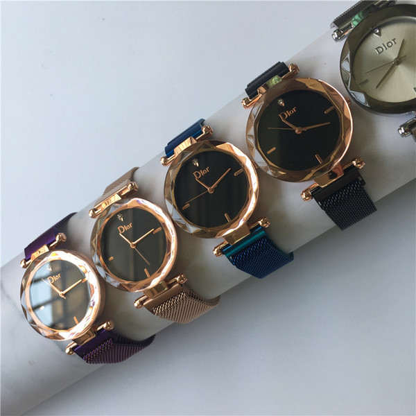 Christmas New Year Gift Woman Wrist Watches Quartz Fashion Casual Dress Lady Stainless Steel Strap Crystal High Quality Rose Gold Relógio