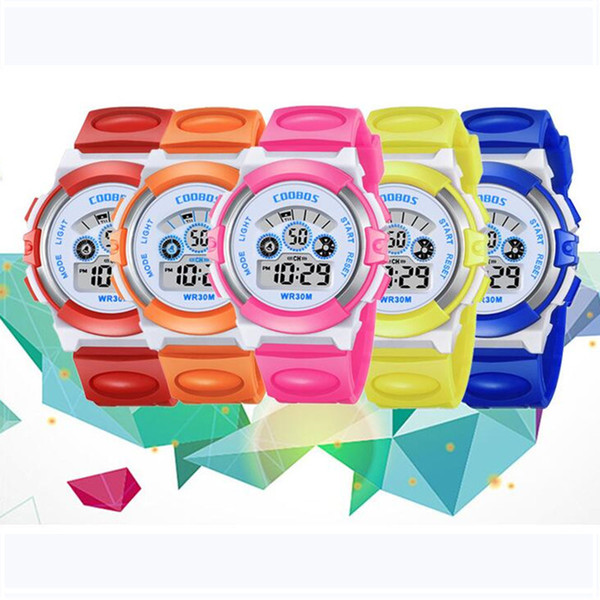 New Fashion Student LED Digital Watch Kids Cartoon Watches Boys Girls Waterproof Sports Digital Wrist Watch for Youth