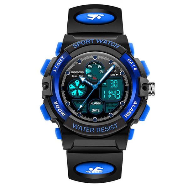 child Sports Digital Watch Fashion Boys Girls Outdoor Waterproof Student Watches Children Analog Quartz Wristwatch Alarm clock calendar