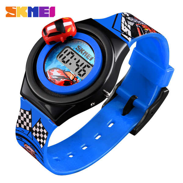 Wholesale SKMEI 1376 Child Watchs Kids Watch Creative Cartoon Car Children Watches For Boys Girls Electronic LCD Digital Wristwatches