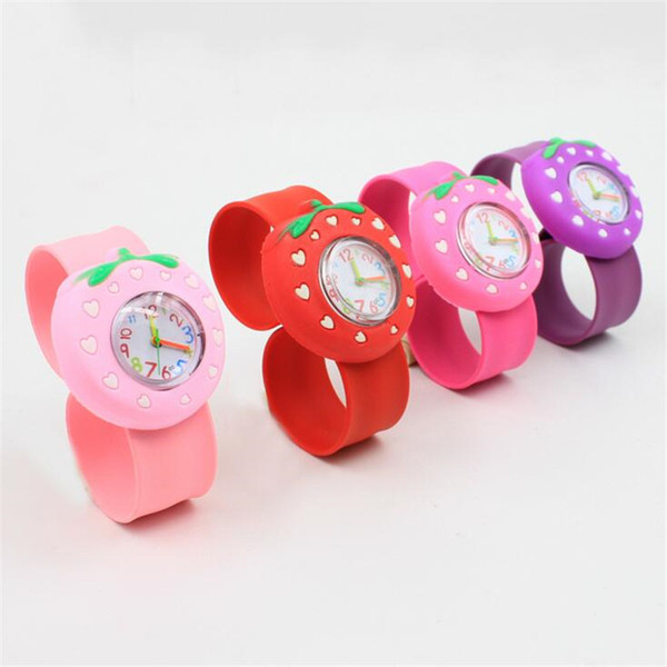 Children Slap Watch Cute Animal Cartoon Quartz Analog Wristwatches Candy Color Silicone Sport Watch Kids Student Gift Watches