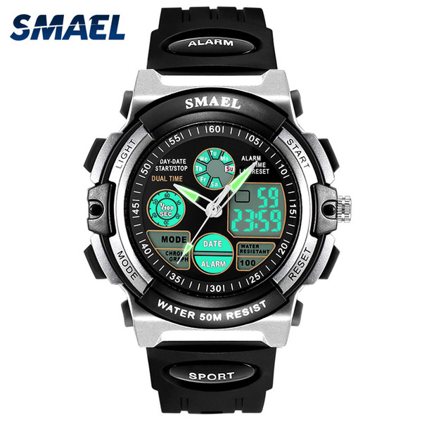 SMAEL Digital Watches Kids Dive 50M Water Resistant Wrist Watch Children Shock Watch for Boys LED Clock Kids Sport Watch