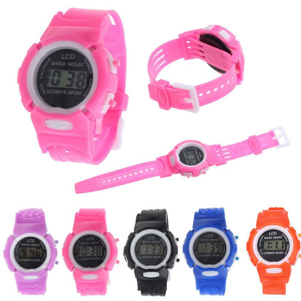 Perfect Gift Boys Girls Students Time Clock Electronic Digital LCD Wrist Sport Watch Levert Dropship Mar02