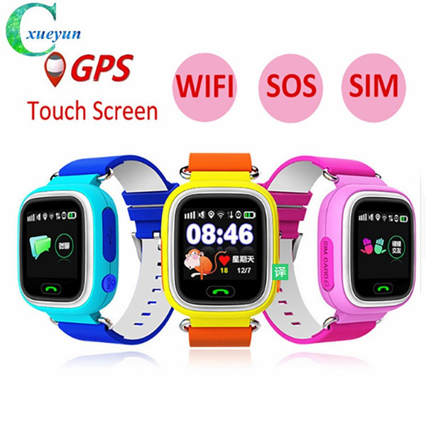 Child GPS Wifi Location Smart Watch Q90 SOS Call Touch Screen Device Tracker for Kid Baby Safe Anti-Lost Monitor PK Q80 Q750 Q50