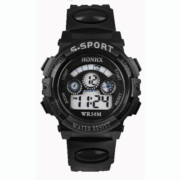 Fashion Casual Children Kid Boy Digital LED Quartz Alarm Date Sports Wrist Watch relojes Quality