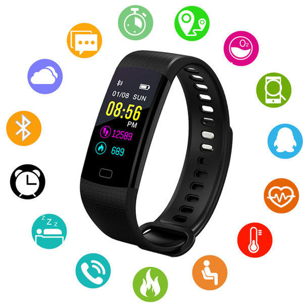 BANGWEI Smart Bracelet Wristwatch Men Sport Watch Fitness Pedometer Heart Rate Blood Pressure Monitor Smart Watch Smart Band+Box Y1892508