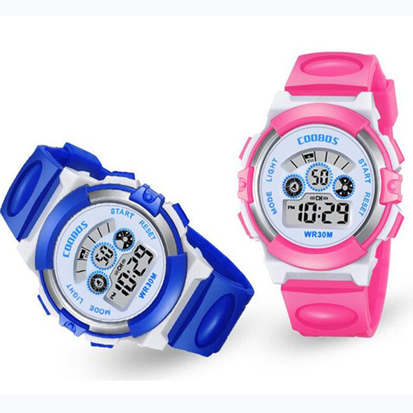 2019 New Small Sport Students Children Watch Kids Watches Boys Girls Clock Child Electronic LED Digital Wrist Watch for Boy Girl Gift