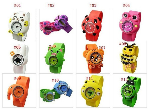 Free shipping New cartoon size slap watch multicolor kids quartz Watch gift novel fashion watches DHL UPS TNT FedEx free shipping