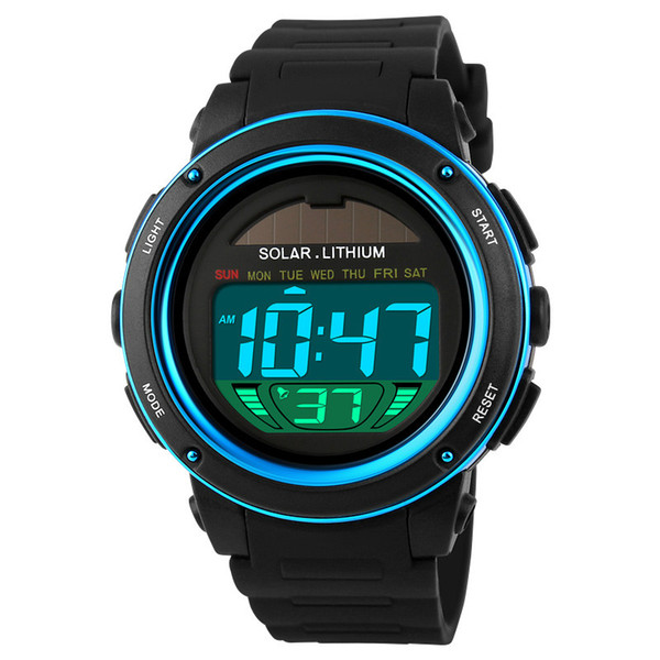 SKMEI Boys Solar Power Digital Watch Outdoor Sports Watches Children Watch Chrono Water Resistant Wristwatches Relogio Masculino 1096