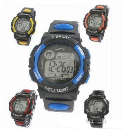 Waterproof Fashion Casual Children Kid Boy Digital LED Quartz Alarm Date Sports Wrist Watch relojes Quality Christmas Gift b529