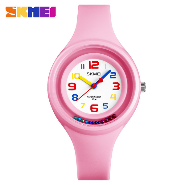 Cute Children Watch Quartz Watch 6 Colors 50 Meters Anti-Freeze Children Clock For Girl Boy Schoolgirl Children Kids Best Gift with Free Box