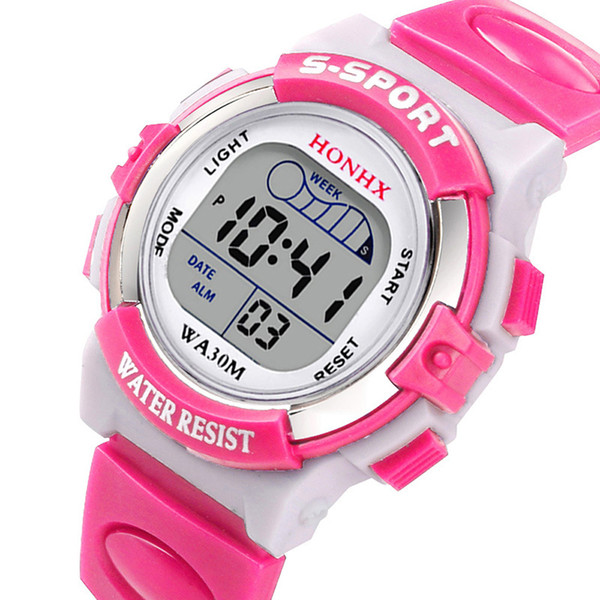 Quartz automatic electronic watch led digital large screen sports swimming watches waterproof Chronograph wristwatch Children's Student 63-1