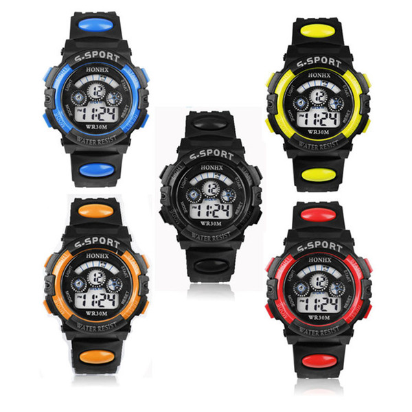 Fashion Children Watches Kid Boy Digital LED Quartz Alarm Date Sports Wrist Watch relogio masculino Good Quality horloges mannen