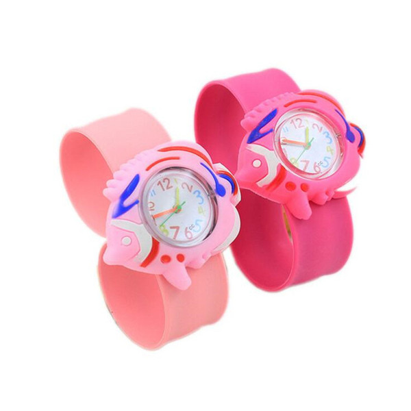 Children Slap Watch Cute Animal Cartoon Quartz Analog Wristwatches Candy Color Silicone Sport Watch Kids Student Christmas Gift Watches