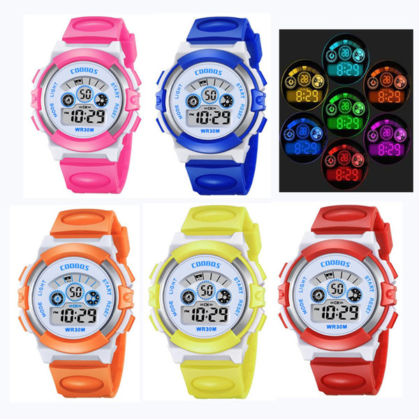 New Fashion Sport Student Children Watch Kids Waterproof Watches Boys Girls Clock Child LED Digital Wristwatch Electronic Wrist Watch