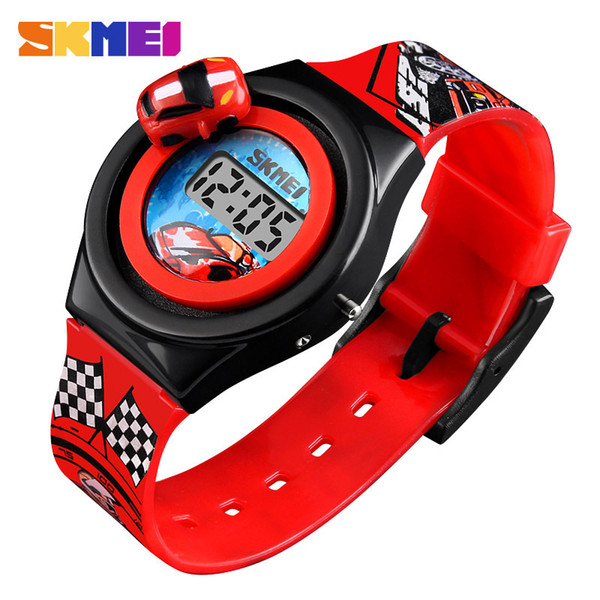 Red Car Watch for Boys Kids Best Gift for Grandson Sons Girls with Free Box Kids Digital Wrist Watches Free Shipping