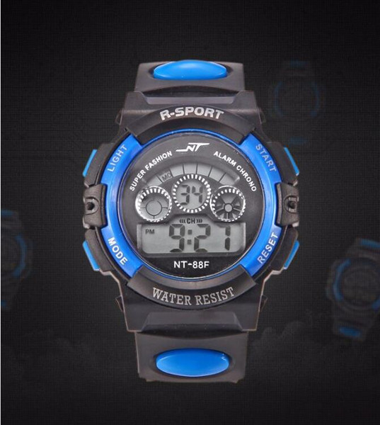 Fashion NT children boys girls sport led digital watch electronic Multifunction Luminous gift party student watches ST003