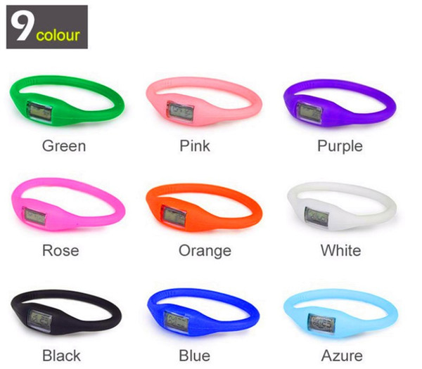 Hot selling children's sports rubber wrist watch quartz batteries have a variety of colors to choose from