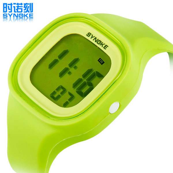 Synoke New Brands Waterproof Children's Watch Fashionable Sports LED Digital Watches Geneva Silicone Jelly Children's Digital Watches