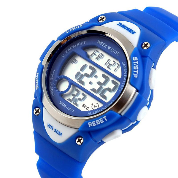 Skmei Children Sports Watches Cute LED Digital Sport Watch Cartoon Alarm Stopwatch Waterproof Wristwatch For Boy Kids Girls 10778