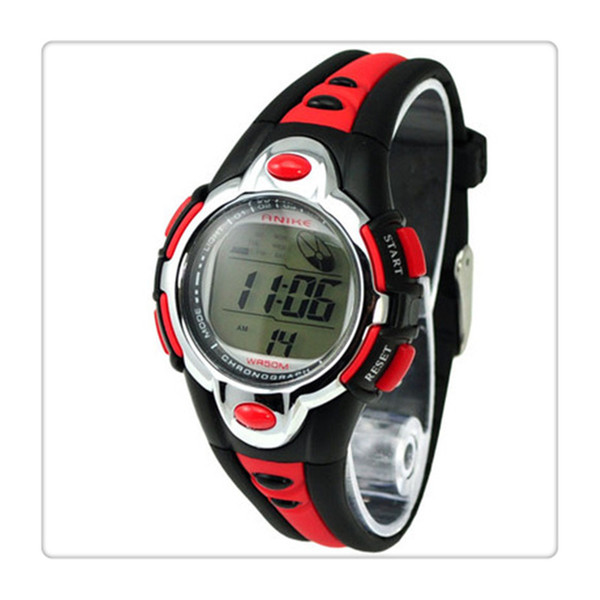 Kids Watches Flash Lights 50m Waterproof Chronograph Digital Sports Watch Black/Red/Yellow Color High Quality Hot Sale