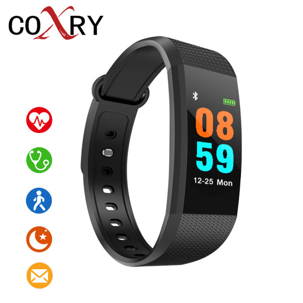 COXRY Fitness Smart Watch Women Android Sport Watches For Men Pedometer Digital Watch Blood Pressure Calorie Counter Wrist Watch S915