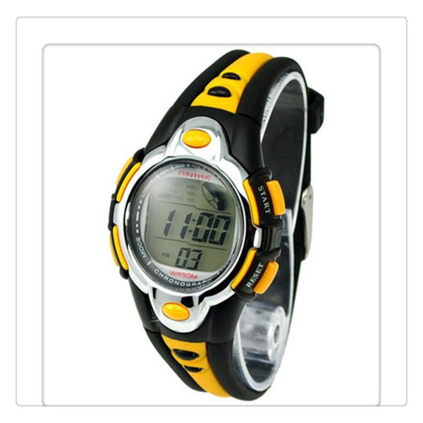 Wholesale Kids Watches Flash Lights 50m Waterproof Chronograph Digital Sports Watch Black Red Yellow Color High Quality Hot Sale