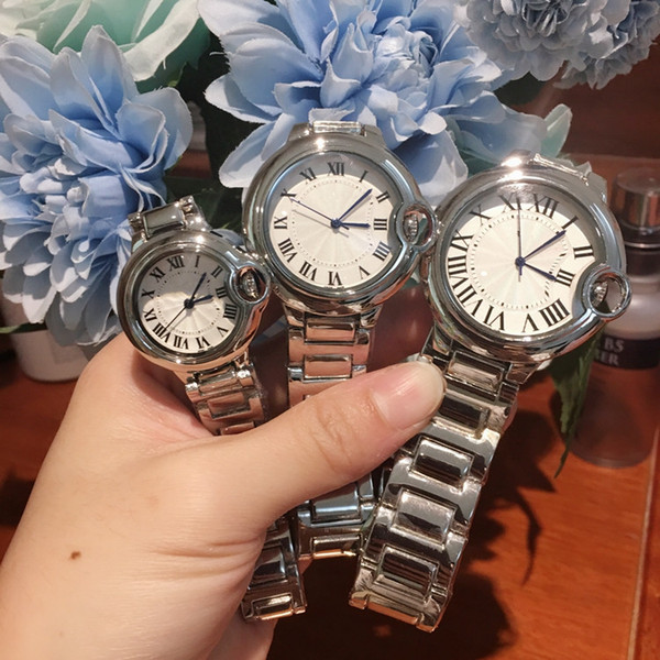 High quality 2019 Man/women dress watches Classic Quartz Watch fashion casual brand wristwatch steel New ladies Luxury Lovers watch Elegant