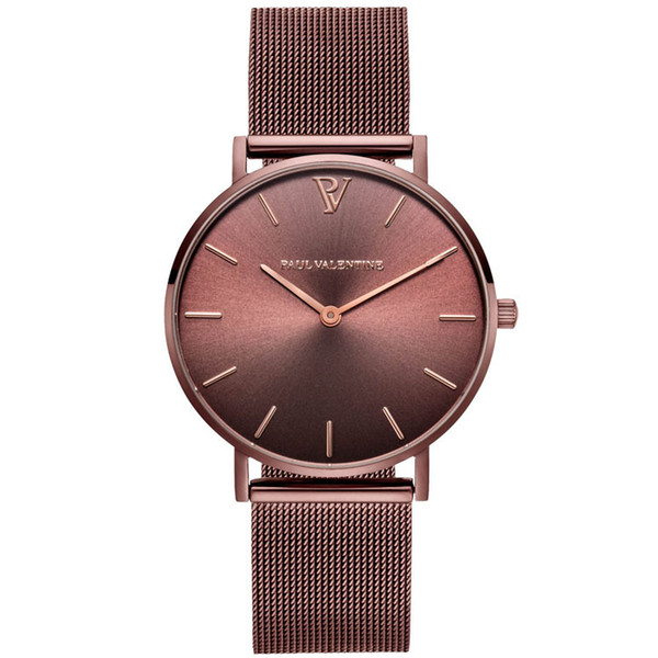 2019 Fashion Top Famous paul valentine Man watch genuine leather wristwatch Women casual Dress Quartz Clock Steel lovers' watch gift Relogio