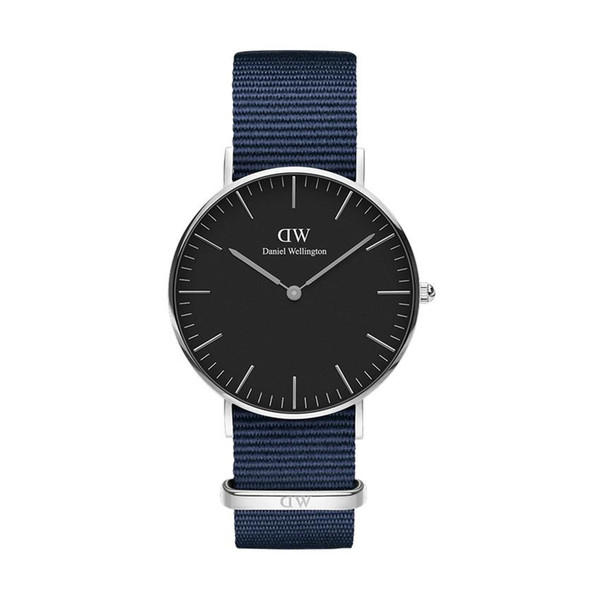 New 40mm mens Daniel Wellington dw watches men brand watch women 36mm fashion Quartz watch Waterproof leather blue nylon belt watch