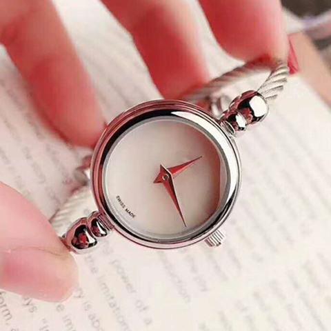 New Arrival Silver Black Luxury Brand Design Shell Dial Bracelet Clock Female Dress Women Girls Bangle Watch Wristwatch Relogio Feminino