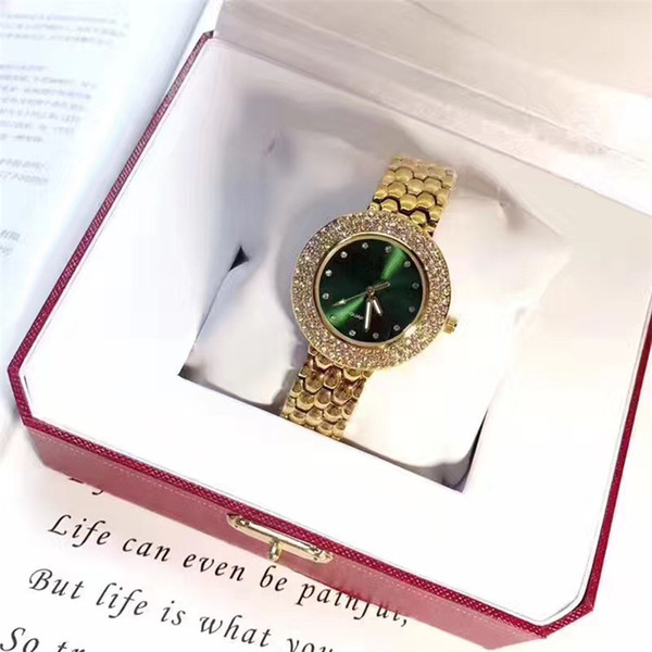Fashion women Watch alloy watch luxury Shine Diamonds ladies Wristwatch Multi Colors High-Grade Famous designer Jewelry buckle Popular