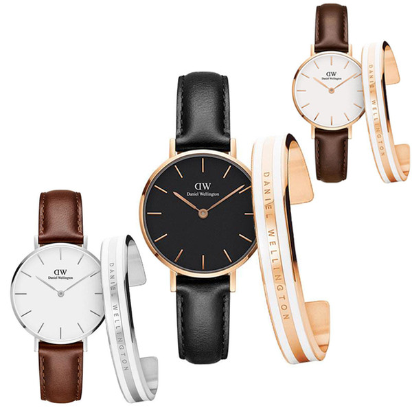 2019 new fashion brand men's and women's Daniel Wellington watch 32MM 40MM leather strap DW watch