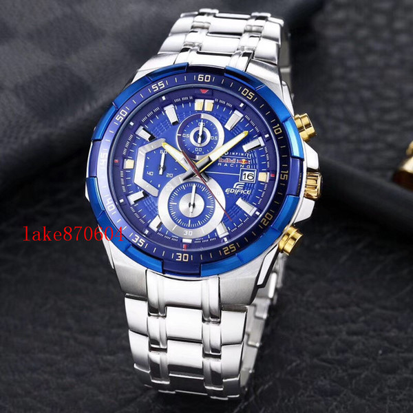 2019 Watch men Stainless Mens Watches EFR-539BK-1A2 EFR-539D-1A2 EFR-558DB-1A EF-539D-7A EF-539D-1A EFR-539BK-1A EF-550D-7A EFR-556DB-2A