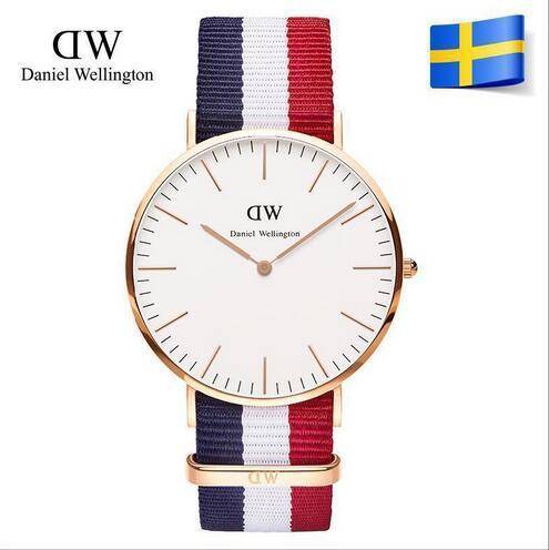 Daniel Wellington 2019 neutral women fashion trend men's quartz luxury simple girl watch nylon color strap dw watch Relogio Montre Femme Wri