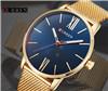 CURREN Luxury Brand Quartz Watch Men's Gold Casual Business Stainless Steel Mesh band Quartz-Watch Fashion Thin Clock male