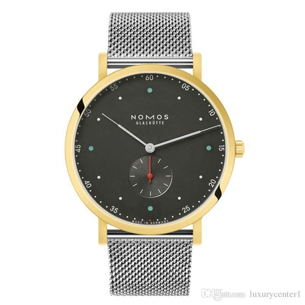 2018 Luxury Brand nomos Men Quartz Casual Watch stainless steel Men Watches Male Clock small dials work Relogio Masculino Men Watches Quartz
