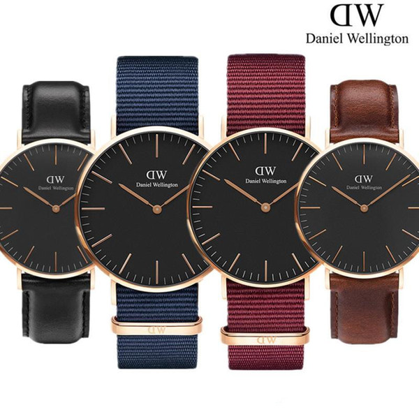 2019 New mens Daniel Wellington dw watches men luxury brand watch women 36mm fashion Quartz watch Waterproof leather blue nylon belt watch