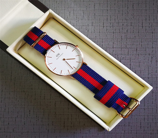 Daniel Wellington watch dw Luxury Women Quartz Watch Nylon strap 36MM Dial Watches Fashion Lady Elegant Clock with original box