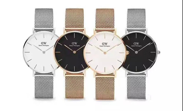 Best Sellers!! Lovers Quartz Wrist watch men's wear stainless steel mesh slim watch gold business fashion sports outdoor Watch