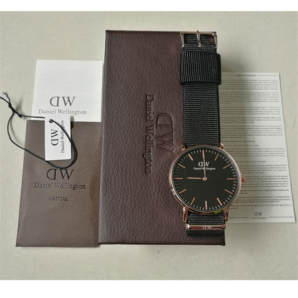 2018 famous brand Daniel women mens Wellington's watches fashion nylon style 40mm mens watch 36mm women watches female clock Relogio Montre