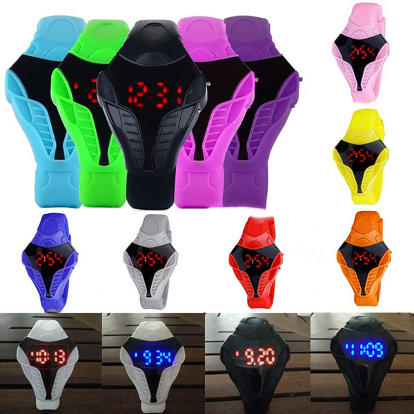 2017 New Fashion Cobra-shaped Watch Domineering LED Digital Watch Student Watches Kids Gift Waterproof Couples Watch