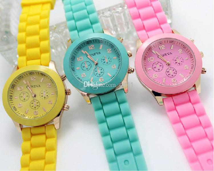 Hot sale New Shadow Style Geneva Watch Rubber Candy Jelly Fashion Men Wamen Silicone Quartz Watches