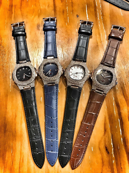 4 color women men watches Classical Antique Wristwatches good Stainless Steel Leather Strap Quartz Mov man Watches With gift box