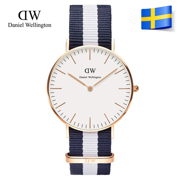 10 Colors Silver Nylon Top Brand DW Daniel Wellington's Fashion Casual Sports Watches 40mm Men 36mm Women Quartz Watch Relogio Masculino