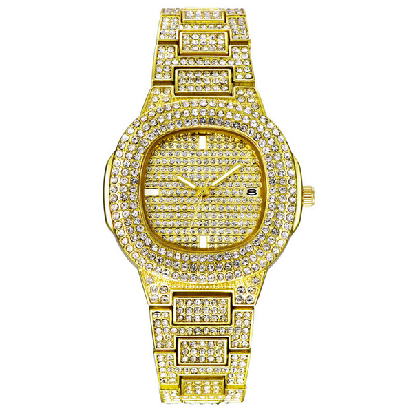 Fashion Luxury Women Diamond Quartz Watches Gold Stainless Steel Mens Watch Brand Designer Dress Wristwatches Clock Hours Gifts