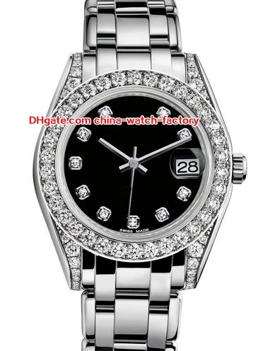 12 Style Topselling High Quality 31mm 36mm Pearlmaster Datejust 81298 Diamond Sapphire Asia Mechanical Automatic Ladies Watch Women Watches