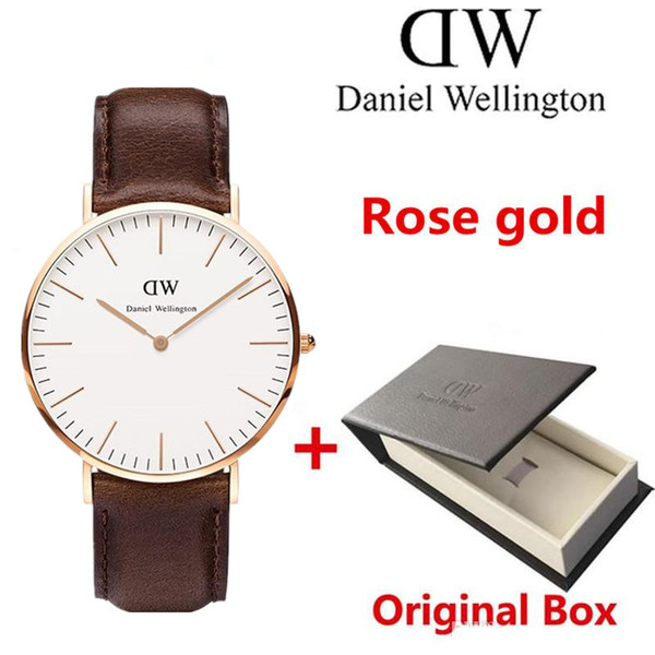 New Brand 40mm Men Watches Daniel 36mm women watches montre homme luxury watches Quartz wristwatches men clock Relogios masculino relojes