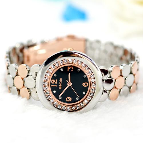 Top Luxury Brand Women Dress Watch Multi-color Dial Diamond Table Simple Designer Bracelet Unique Stainless Steel Folding Buckle Clock